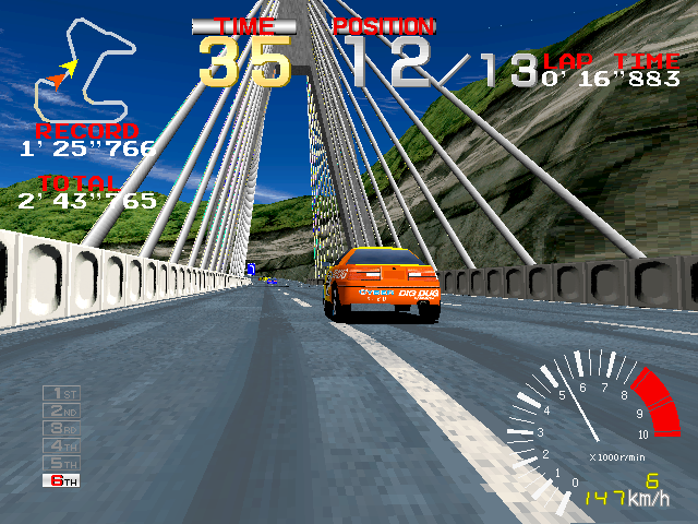 Ridge Racer (Rev. RR3, World) Screenshot 1